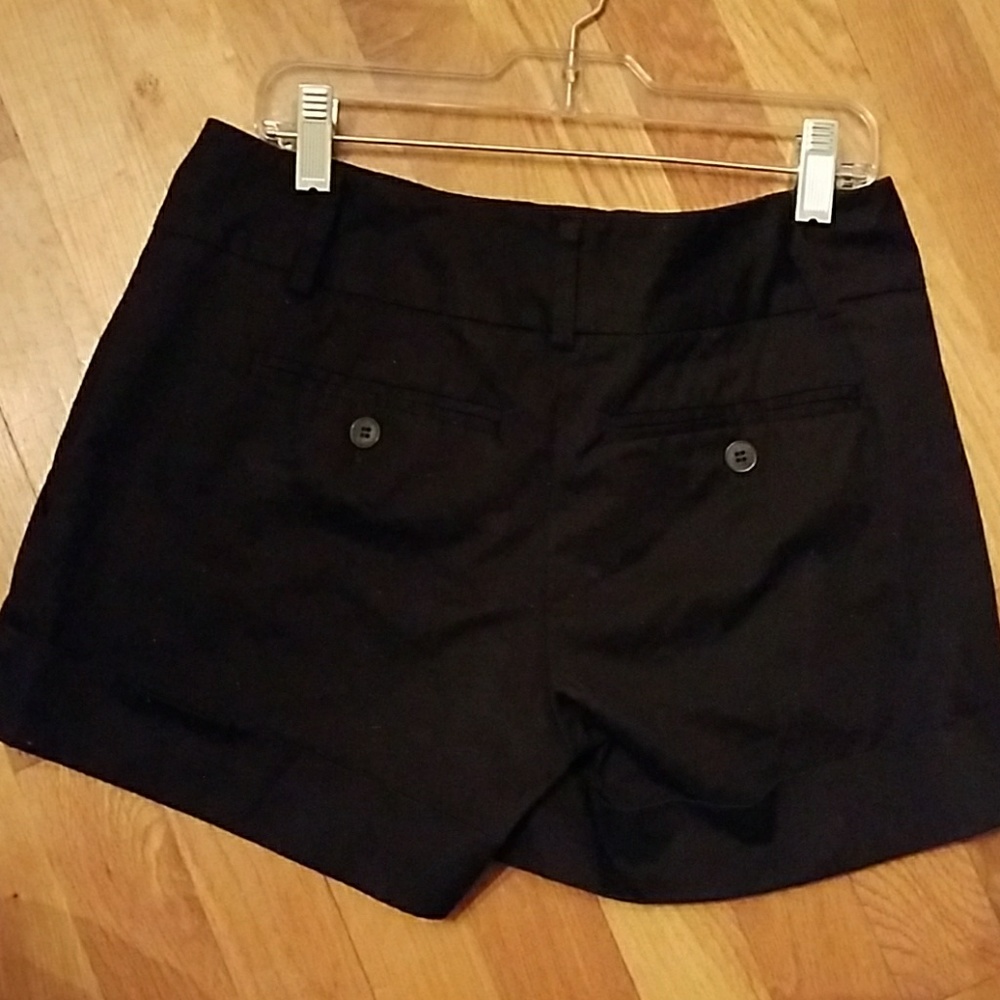 Black Cuffed Dress Shorts - Picture 1 of 6
